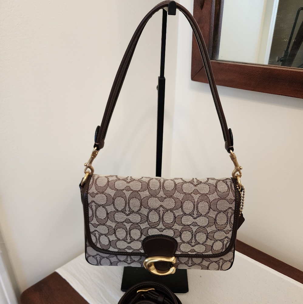 Coach Signature Jacquard Soft Tabby EUC Oak/Maple